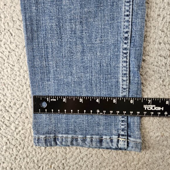 Wrangler Jeans Womens 3 (28x32) Blue Mid Rise Straight Leg Western Chore Cowgirl - Picture 11 of 16